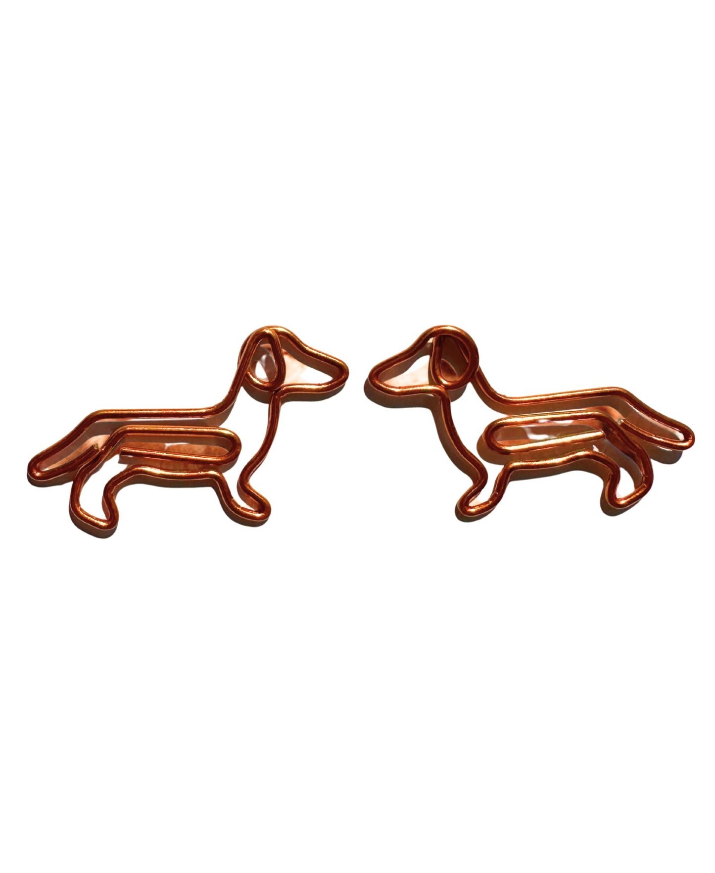Dackel Büroklammern – kupfer/bronze – Set 5/10/20 Stück | Hund Paperclips