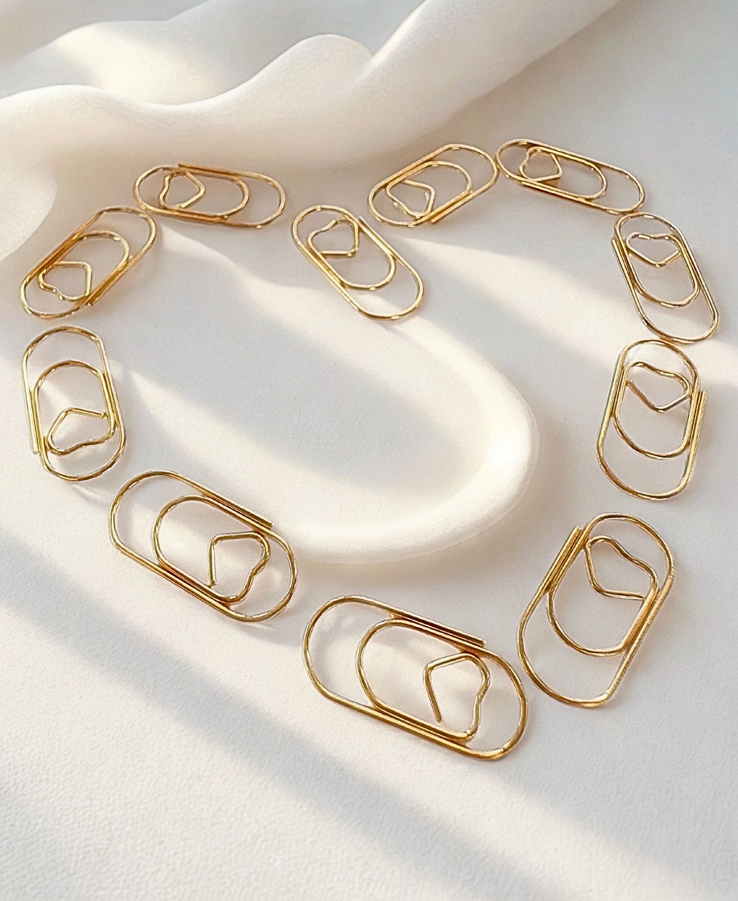Büroklammern Mini Herz gold – Paperclips für Hochzeit im Set