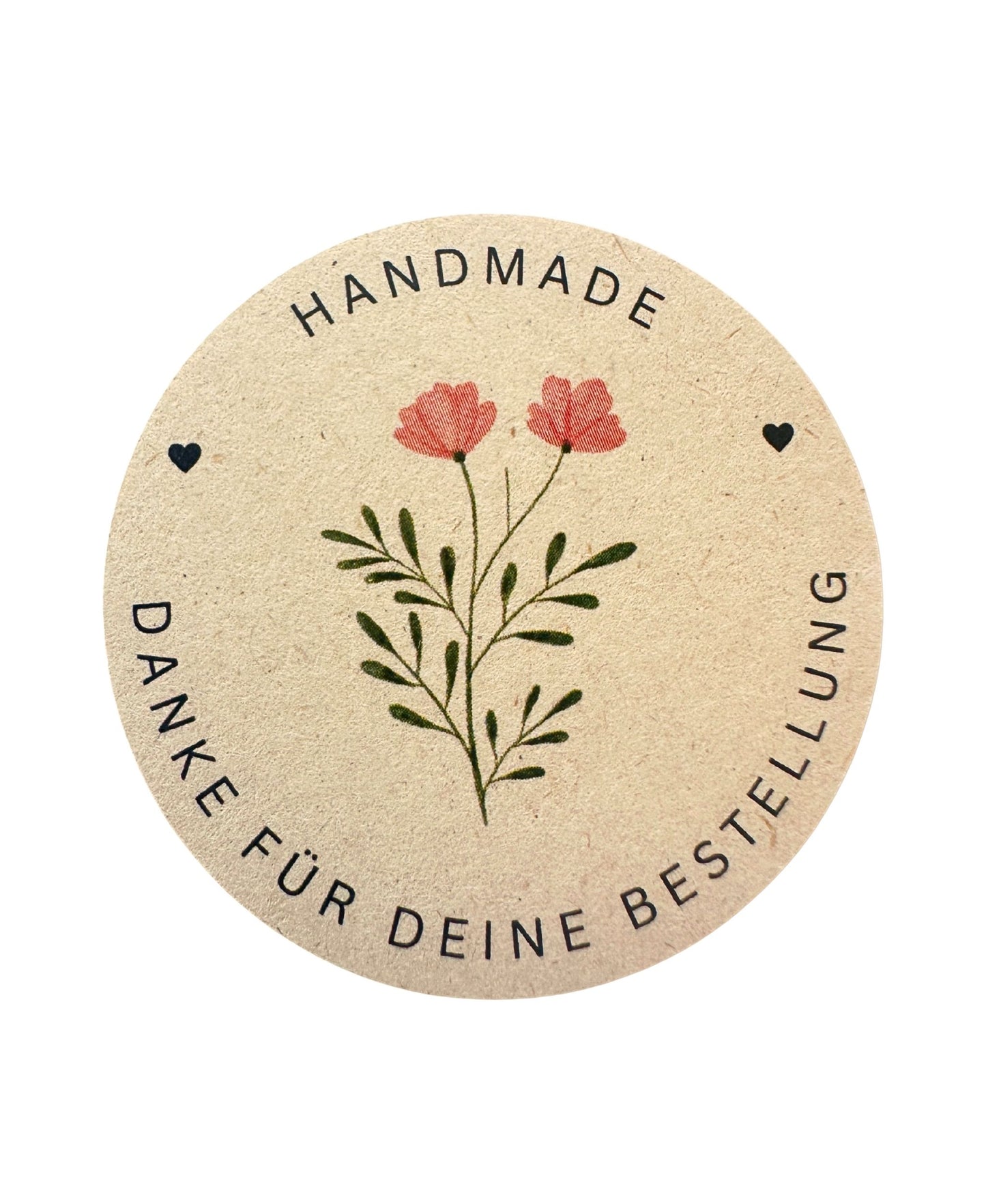 Nachhaltiges Aufkleber-Set "Danke für deine Bestellung" - Zuckerrohrpapier