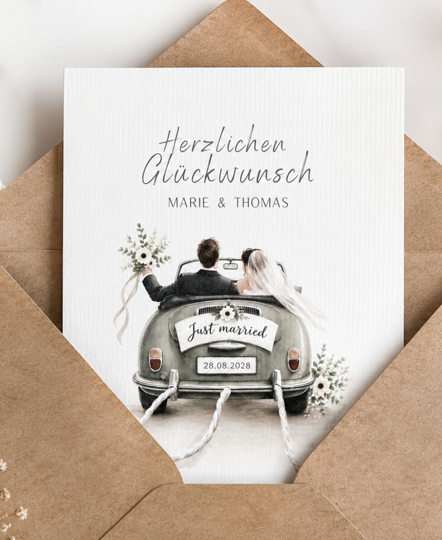 Geldgeschenk Hochzeit personalisiert