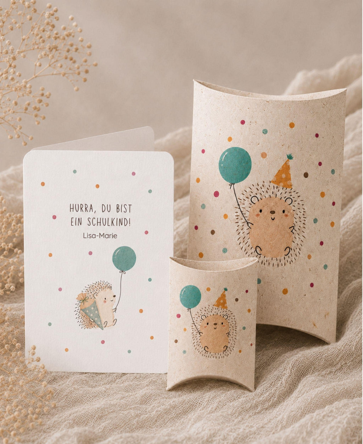 Personalisiertes Einschulung Geschenkset mit Name – nachhaltige Papeterie von Papeterre