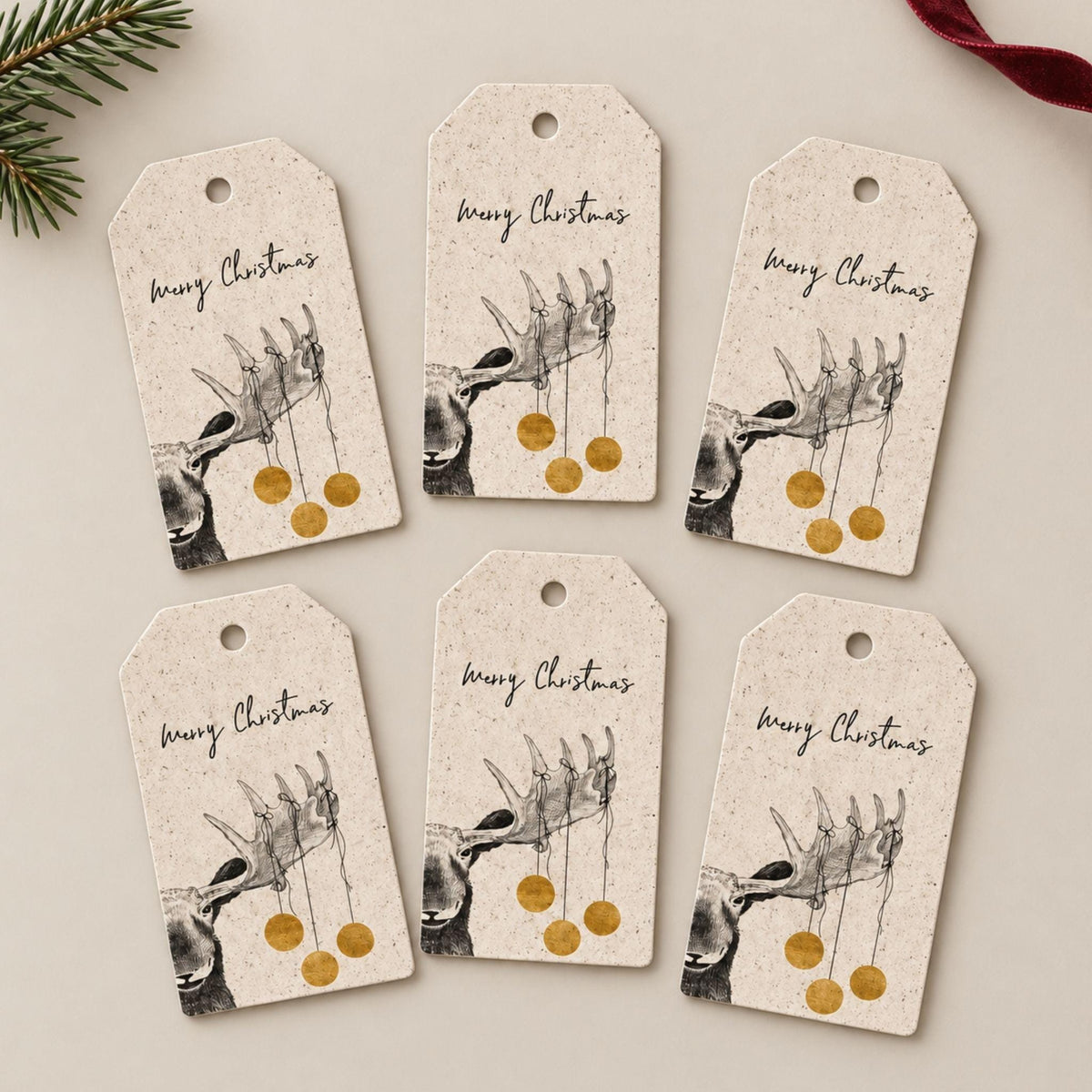 Geschenkanhänger Xmas mit Saatgut – nachhaltige Papeterie von Papeterre