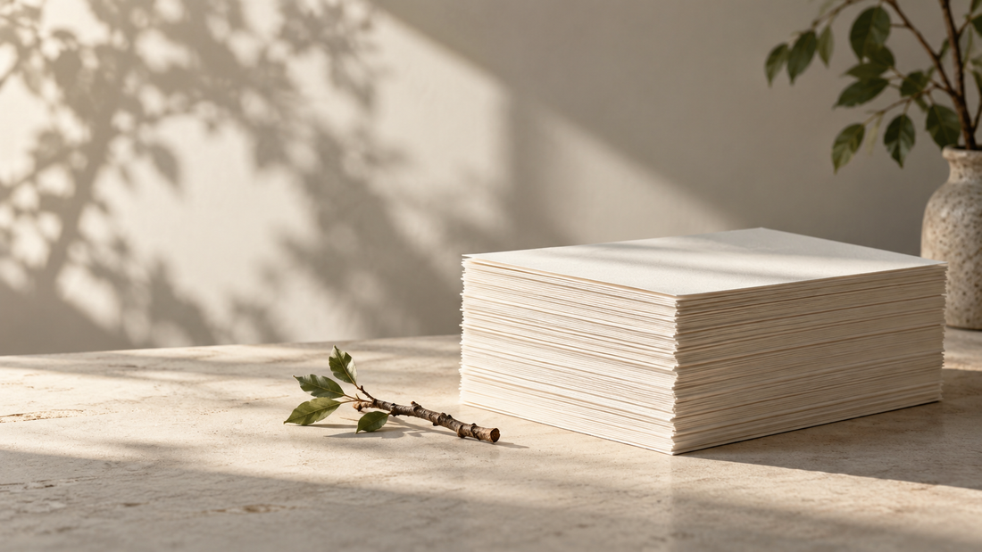 Papierstapel mit Zweig zum weltweiten Papierverbrauch