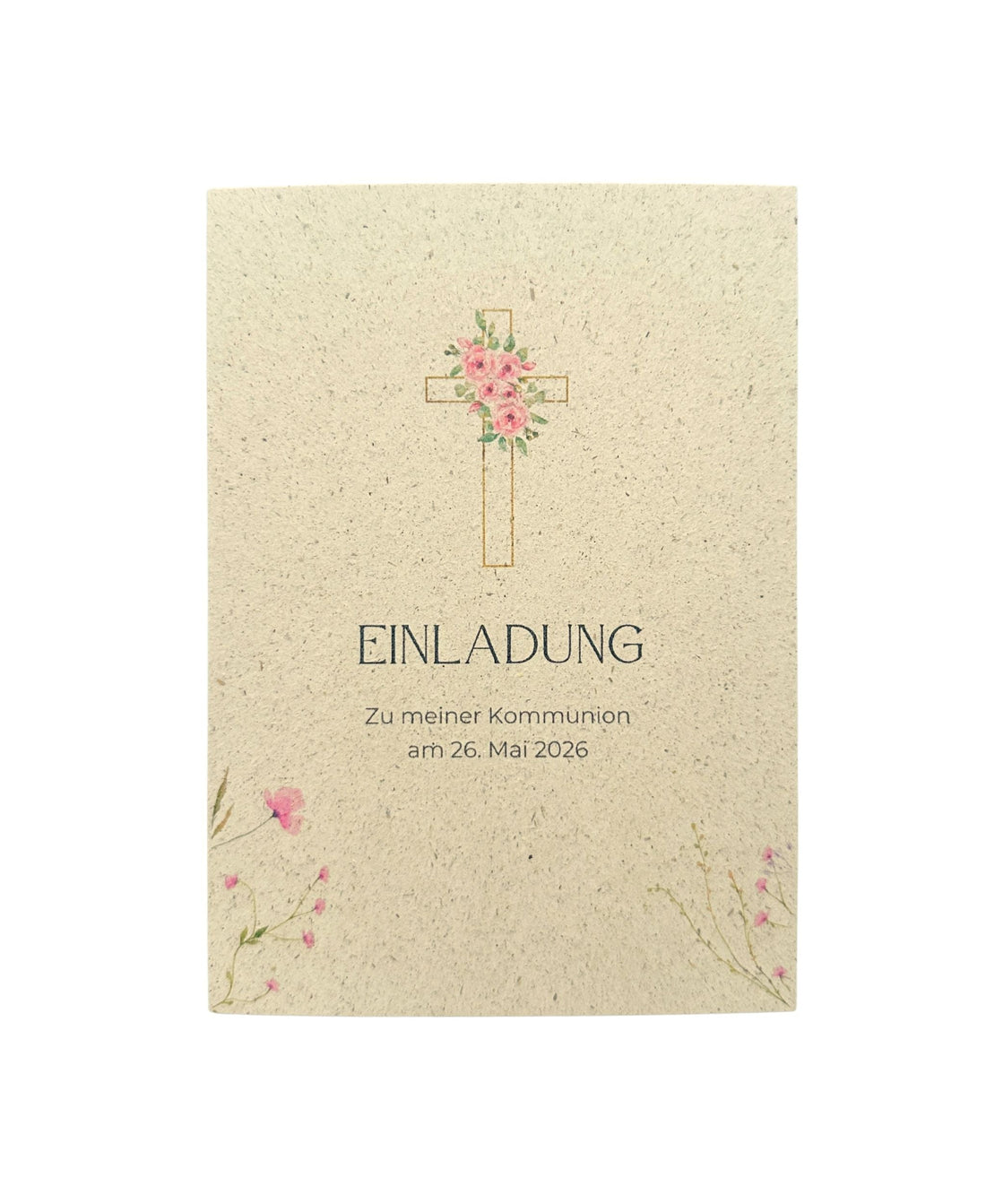 Personalisierte Einladungskarte zur Kommunion