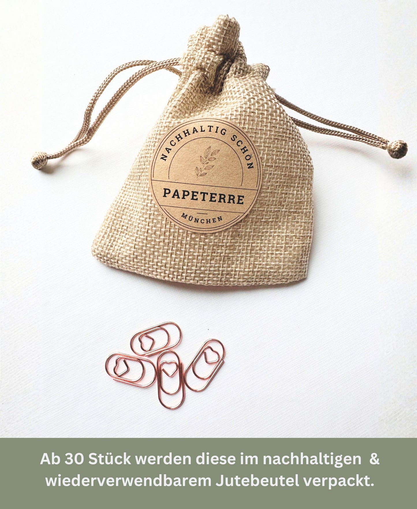 Bueroklammern roségold Herzen, Hochzeit oder Liebe, Valentinstag