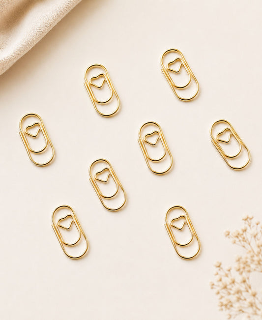 Büroklammern Mini Herz gold – Paperclips für Hochzeit im Set