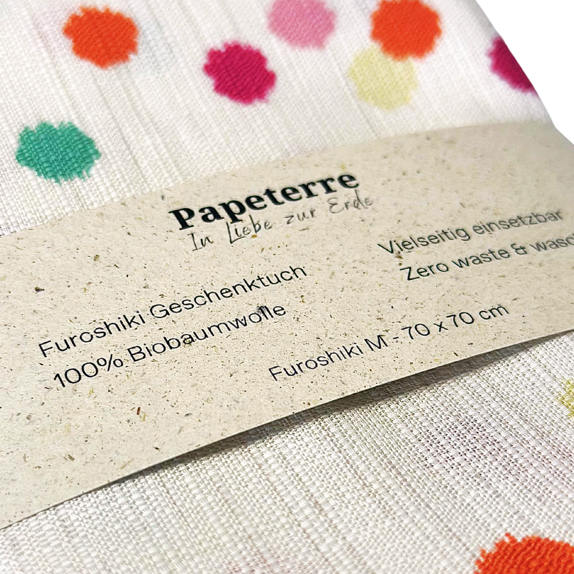 Furoshiki mit Punkten aus Bio-Baumwolle