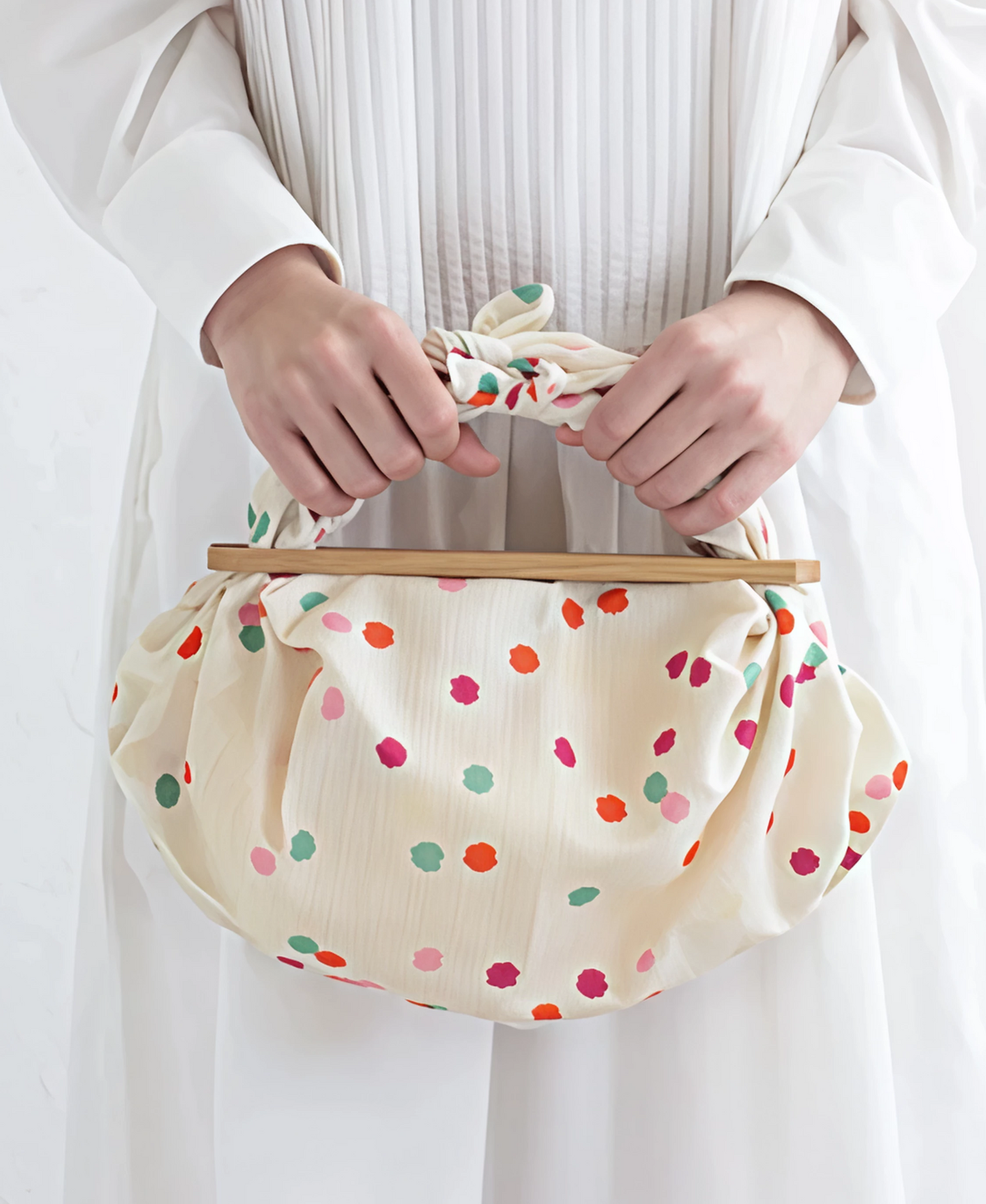 Furoshiki Set mit Taschenringen - Fine Dots