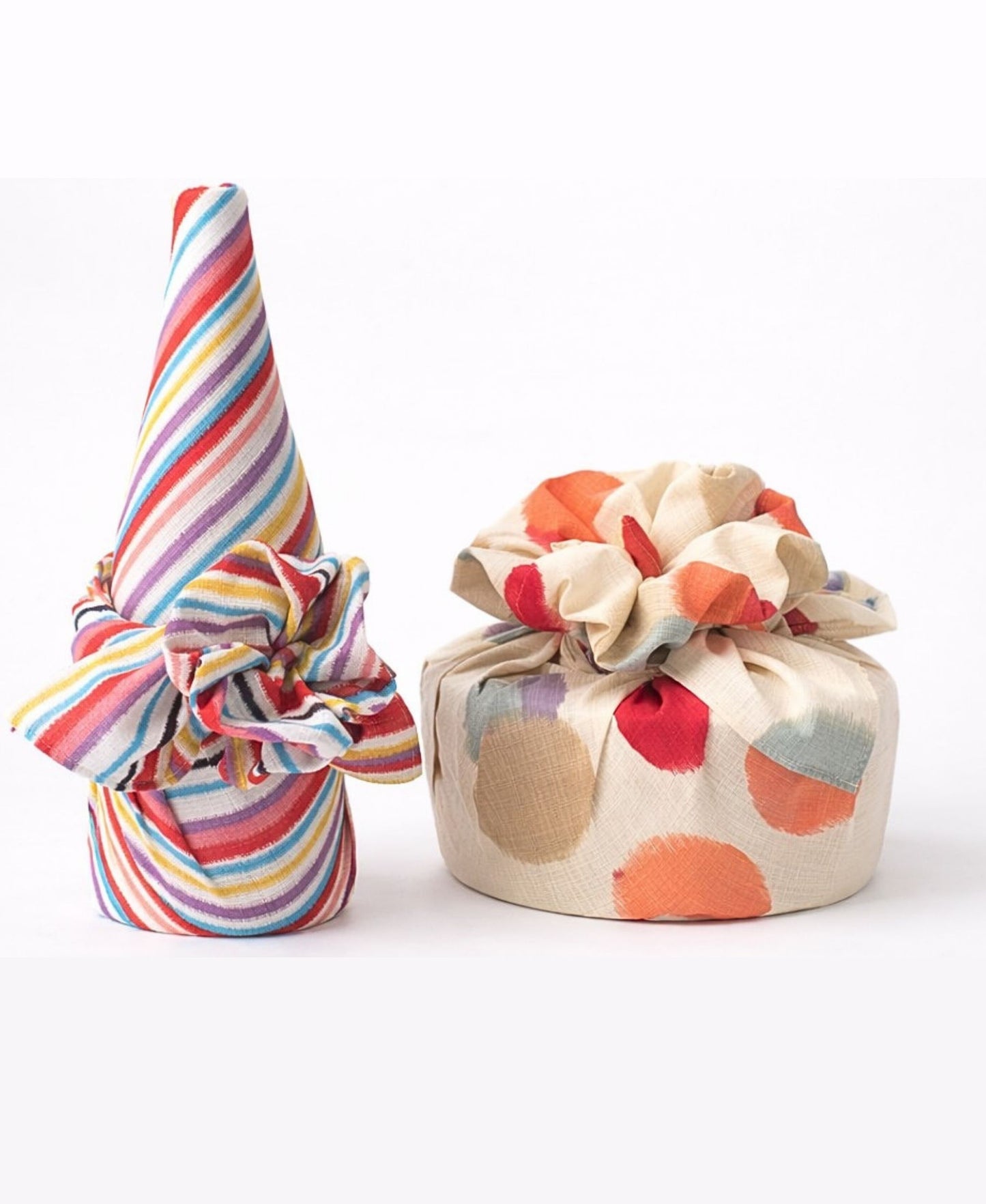 Furoshiki Set (2er) – Nachhaltige Geschenkverpackung aus Stoff | Wiederverwendbares Geschenkpapier