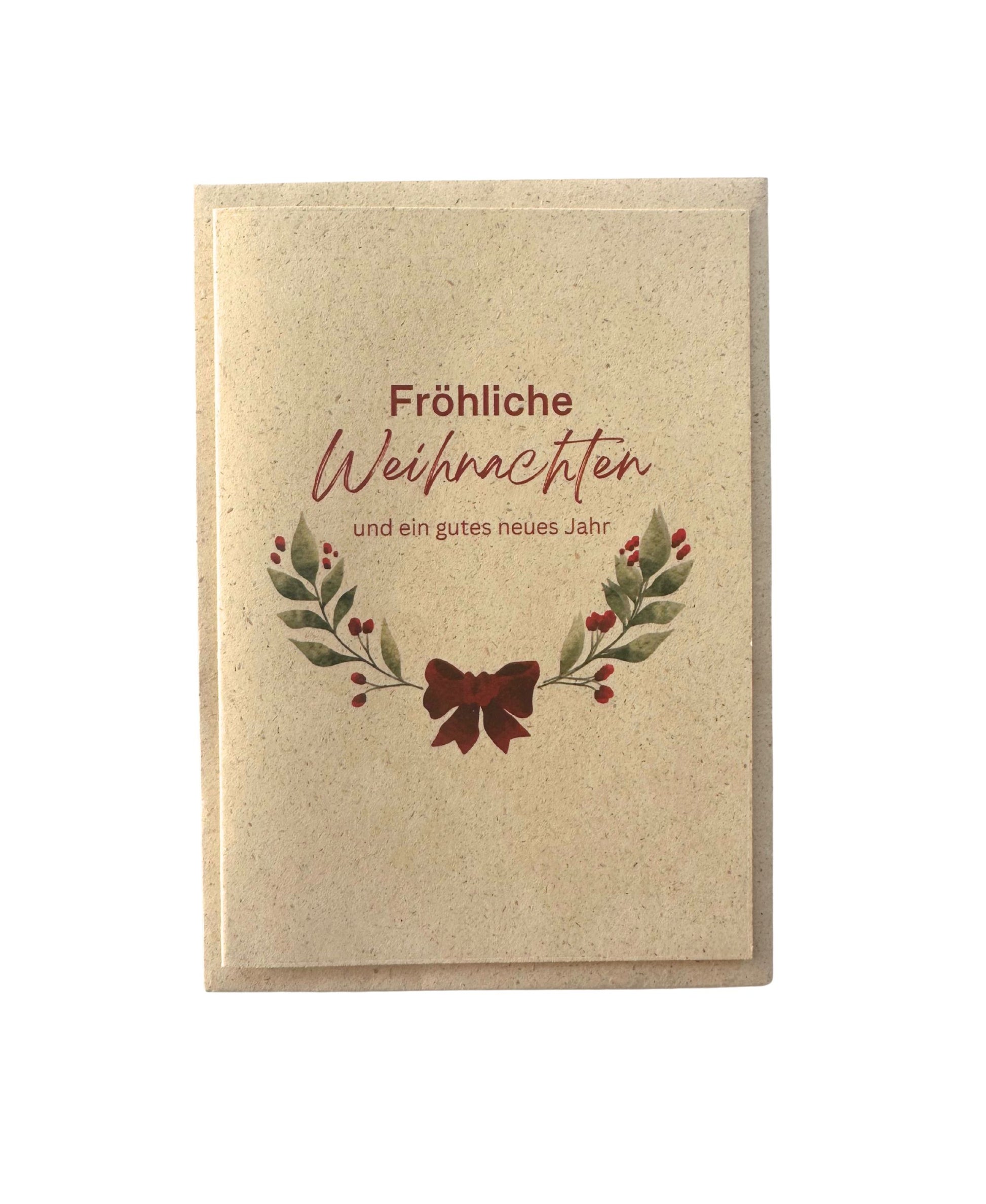 Graspapier Weihnachtskarte 