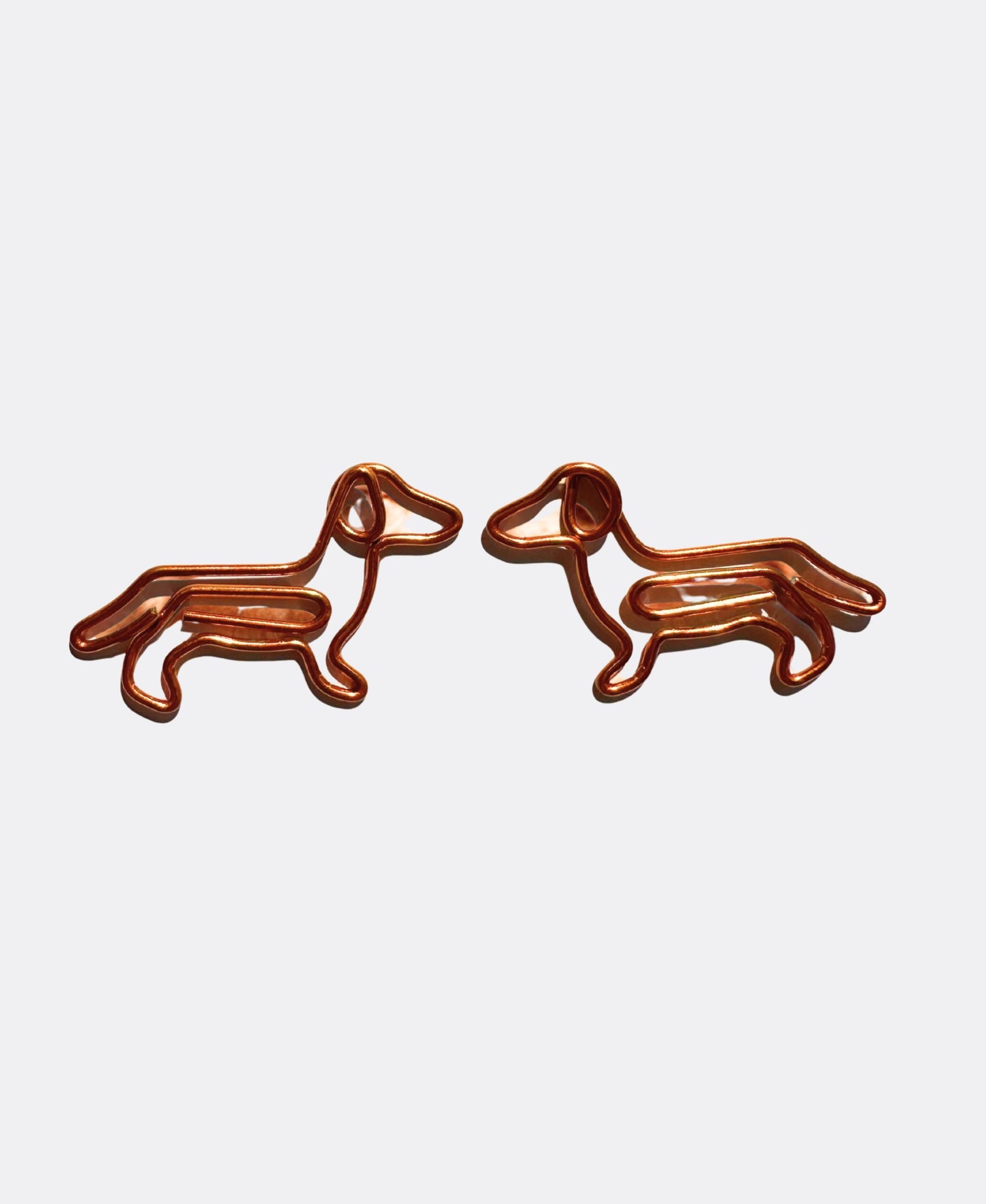Dackel Büroklammern – kupfer/bronze – Set 5/10/20 Stück | Hund Paperclips