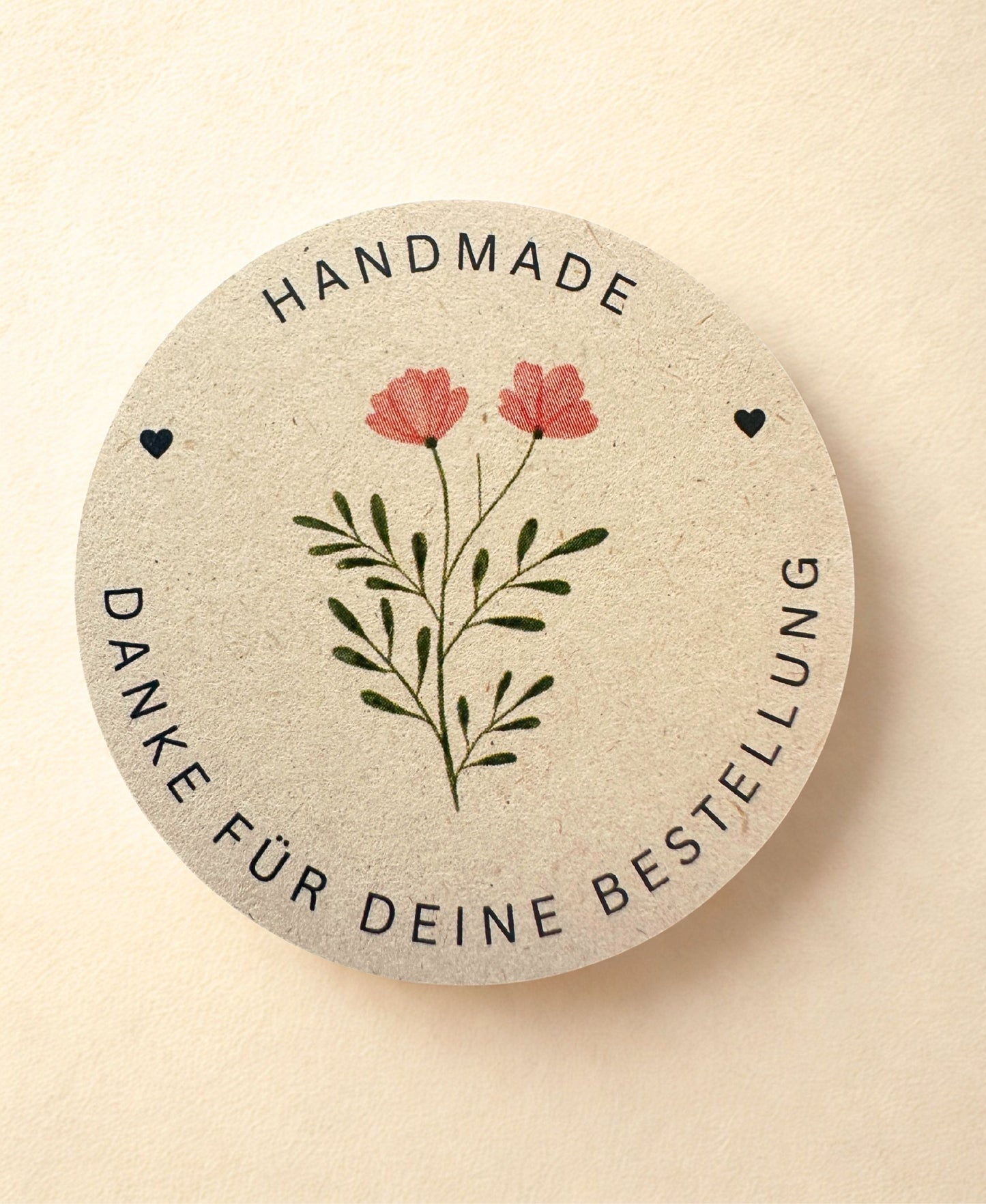 Nachhaltiges Aufkleber-Set "Danke für deine Bestellung" - Zuckerrohrpapier