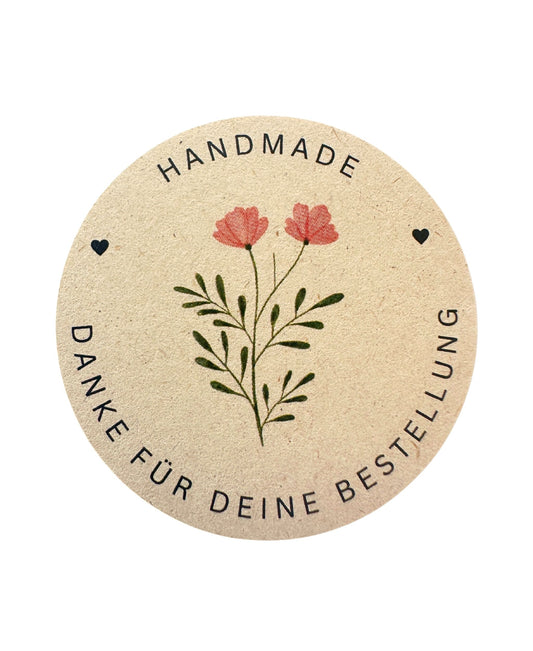 Nachhaltiges Aufkleber-Set "Danke für deine Bestellung" - Zuckerrohrpapier