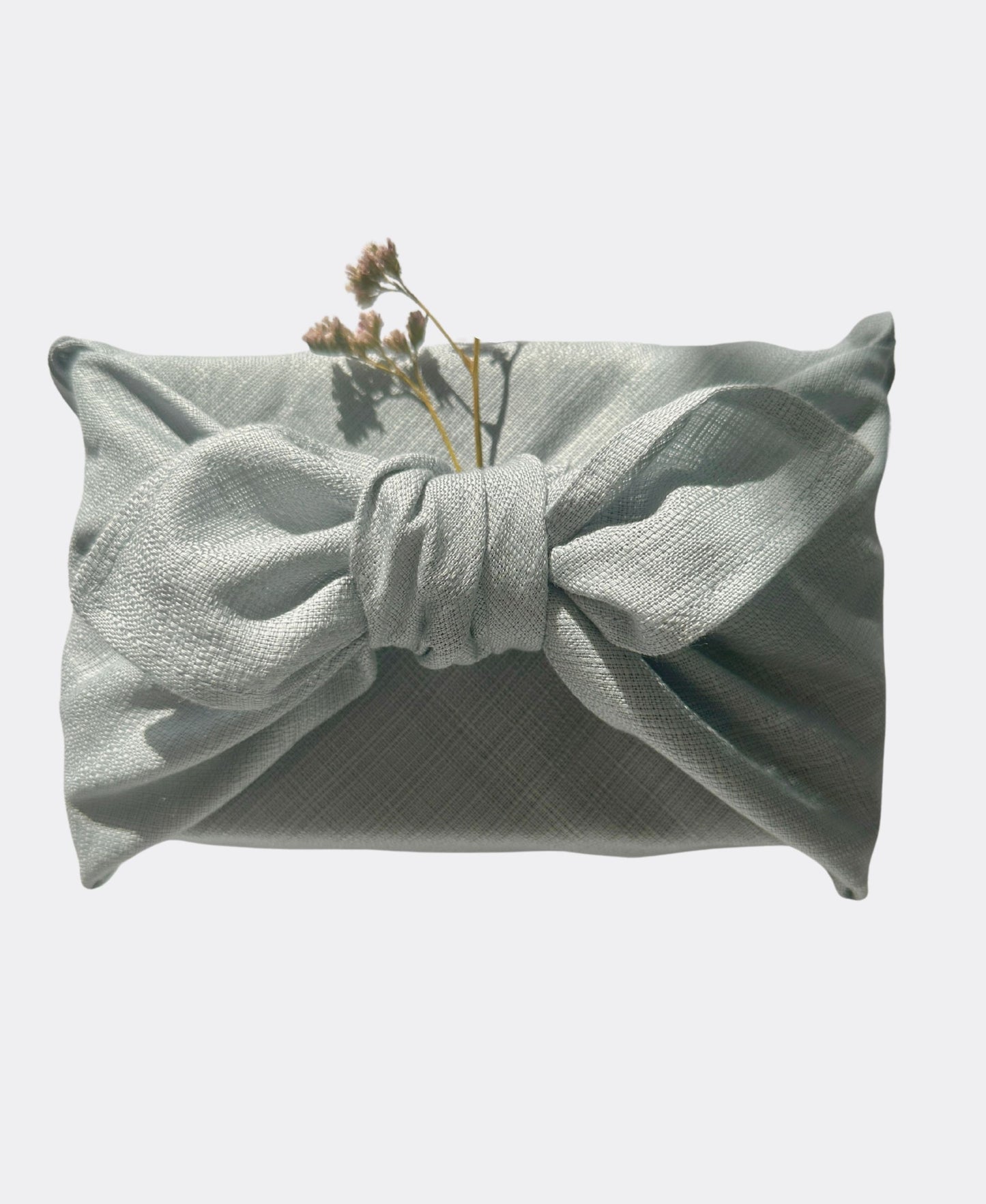 Furoshiki I nachhaltige Geschenkverpackung aus Bio-Baumwolle - Hellblau S