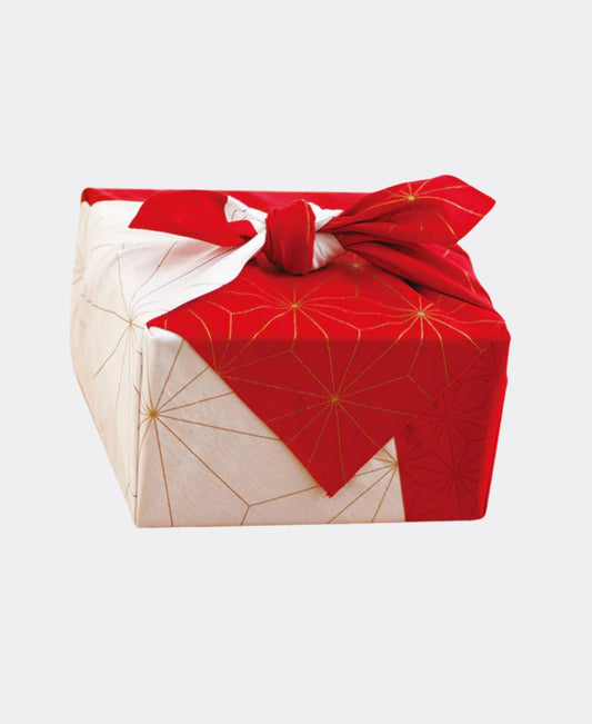 Furoshiki rot weiß, Geschenke verpacken nachhaltig