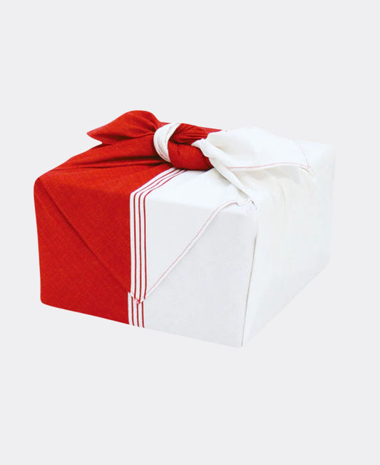 Furoshiki nachhaltige Gschenkverpackung, Furoshiki rot weiß