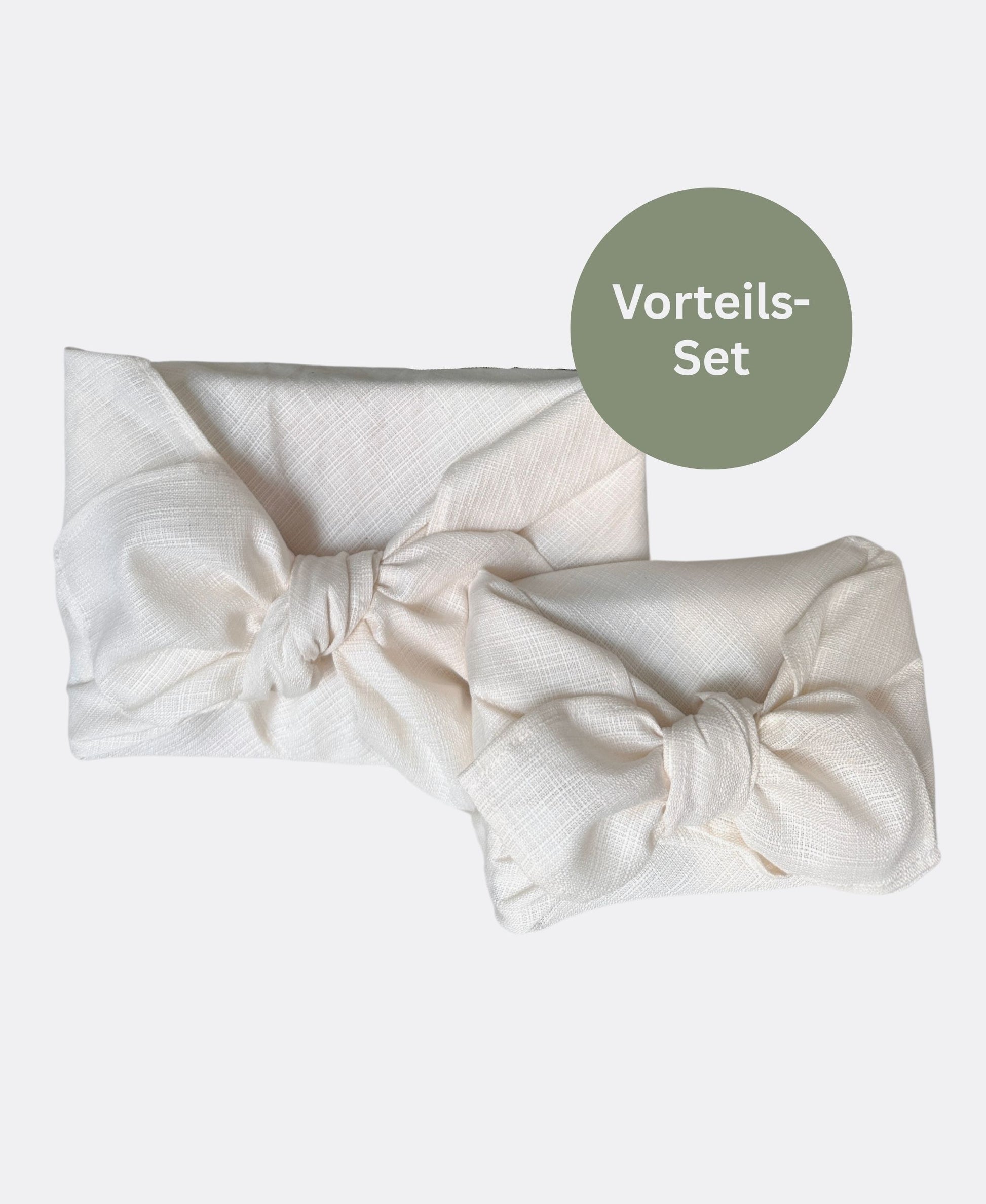 Furoshiki Weiß Kennenlern-Set, Bio-Baumwolle, nachhaltig verpacken 