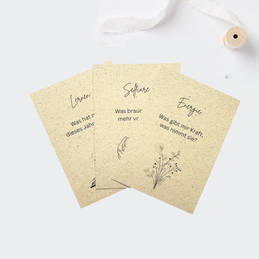 Reflexionskarten aus Graspapier A7