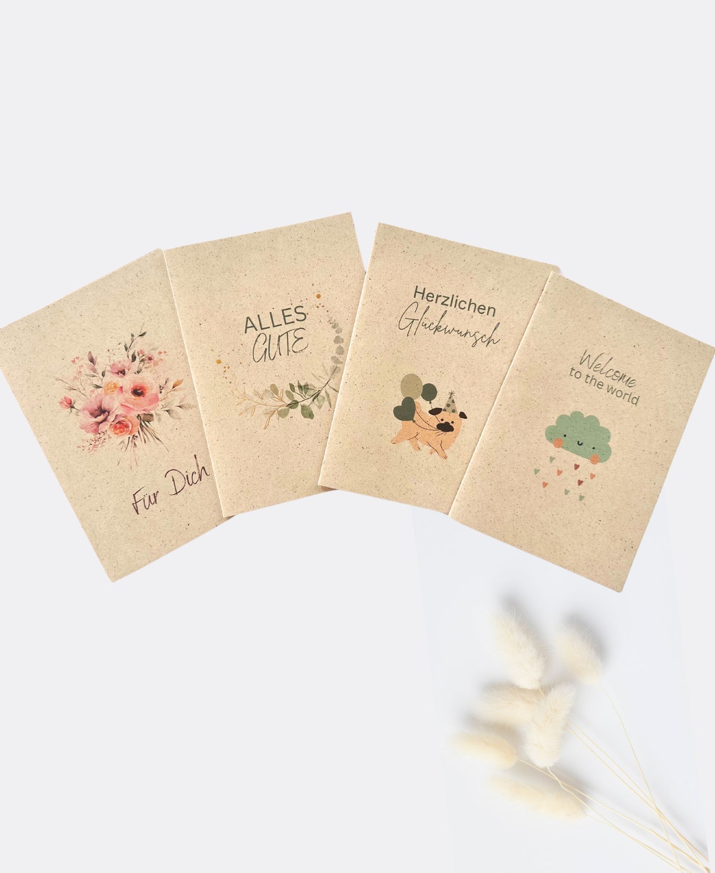 A6 Klappkarten-Set Graspapier