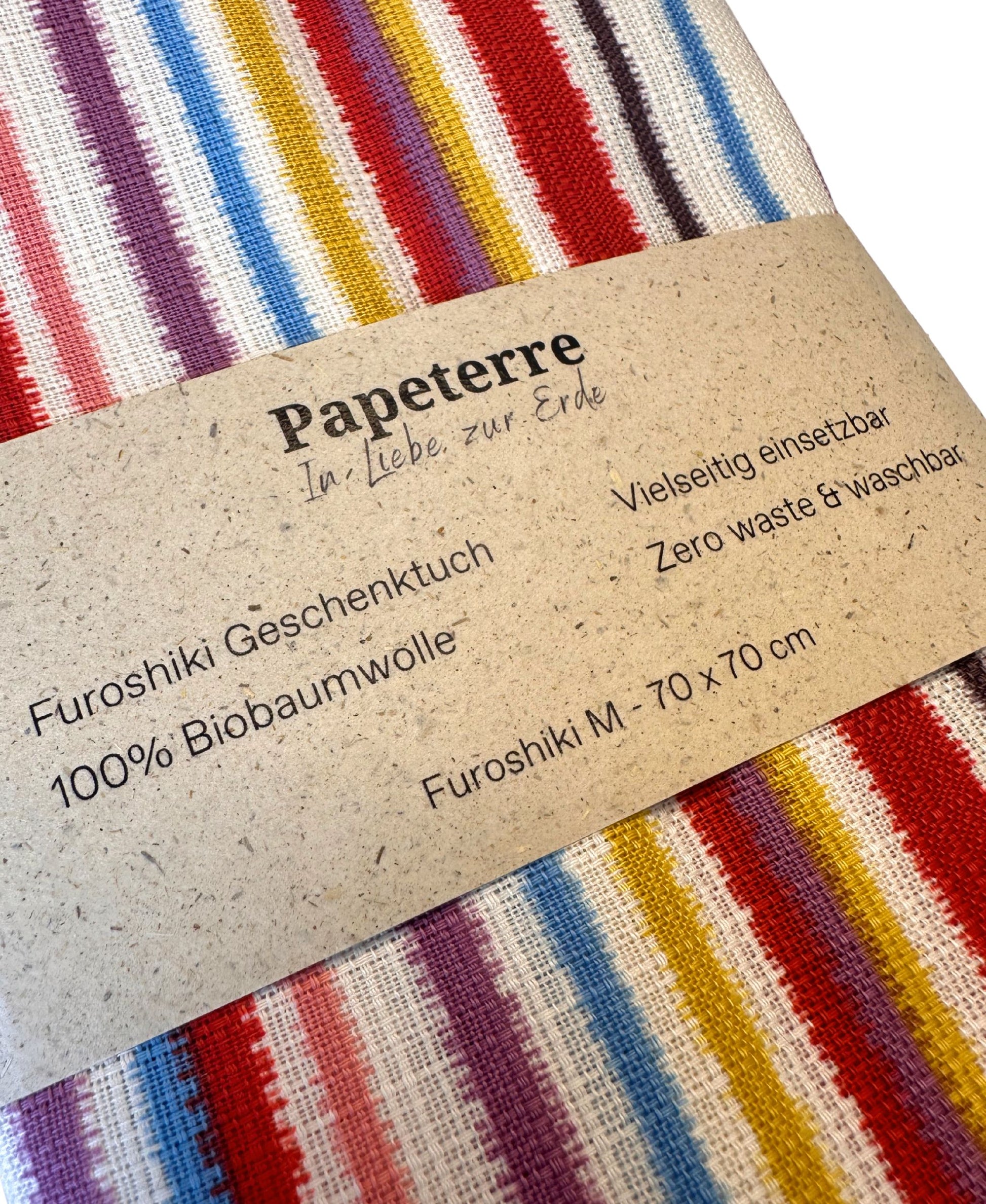 Furoshiki Streifen 100% Bio-Baumwolle