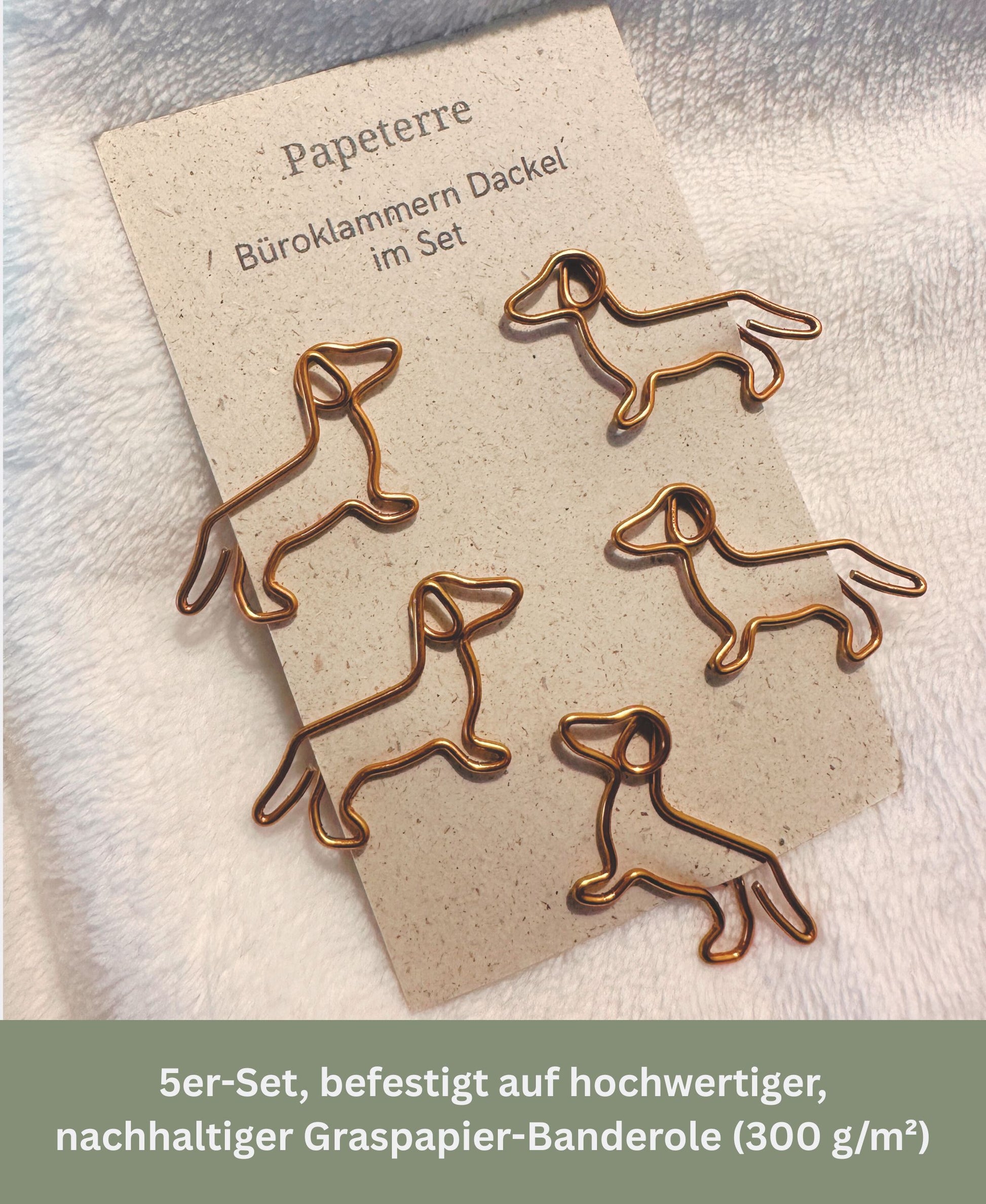 Dackel Weihnachtsgeschenk im Set, Büroklammern Dackel