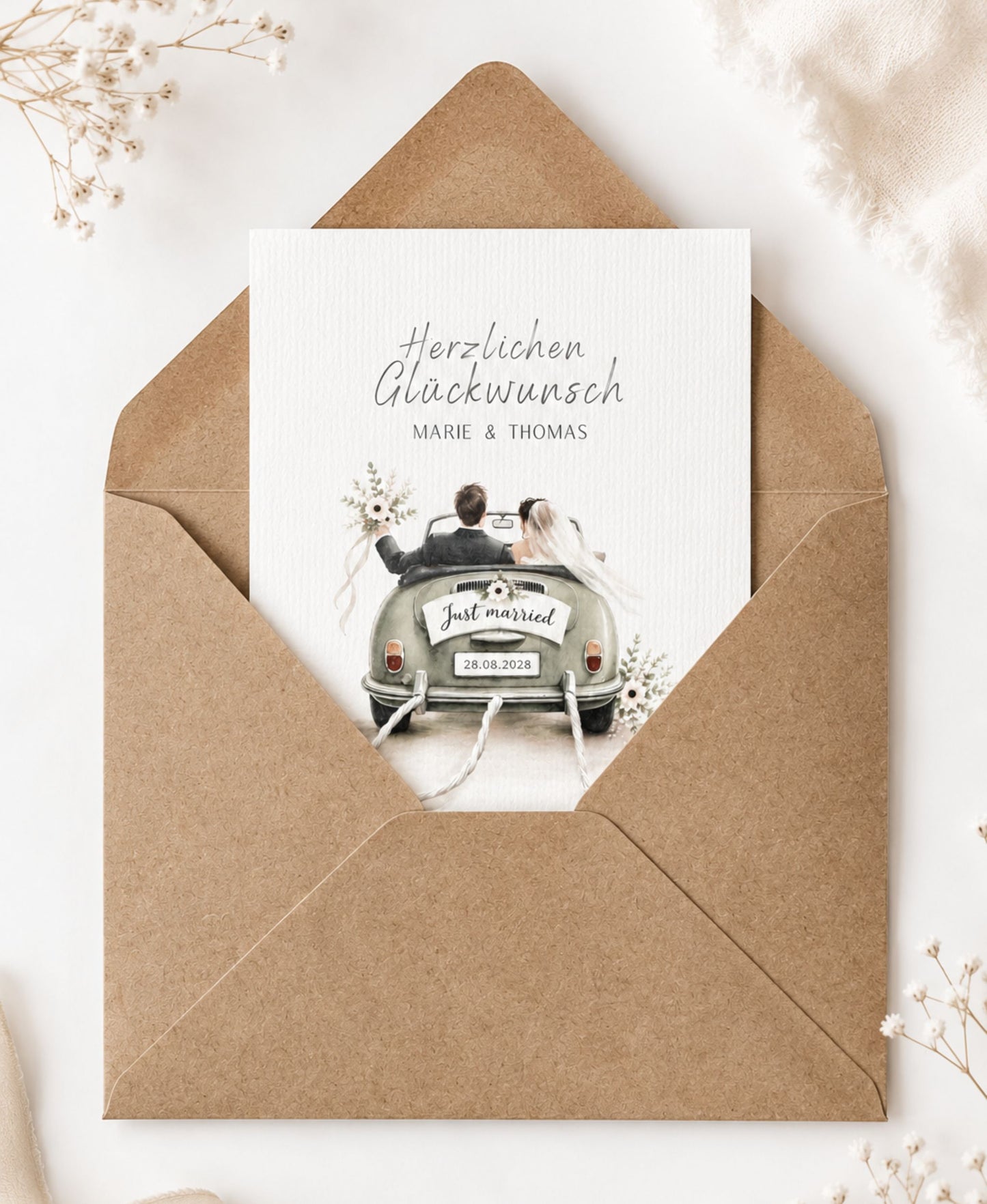 Geldgeschenk Hochzeit personalisiert