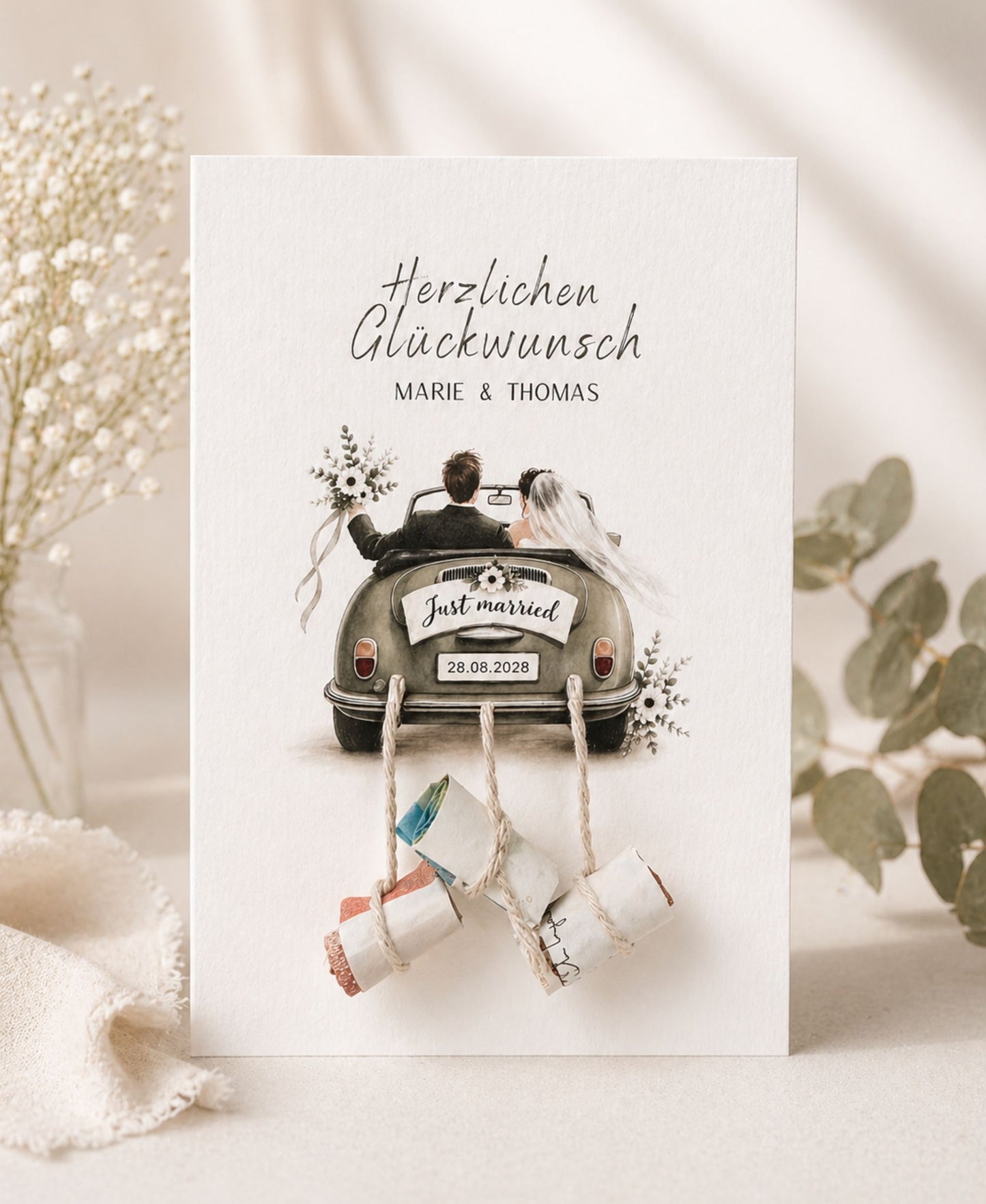 Geldgeschenk Hochzeit personalisiert
