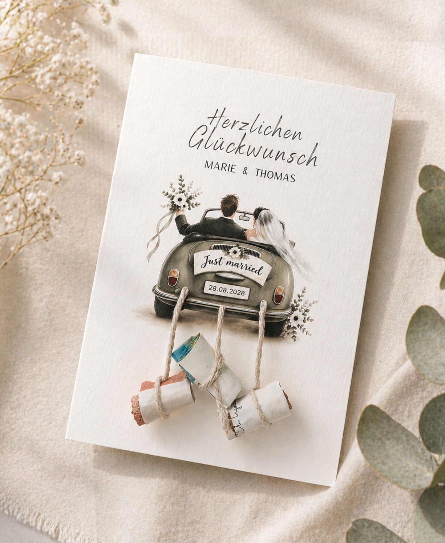 Geldgeschenk Hochzeit personalisiert