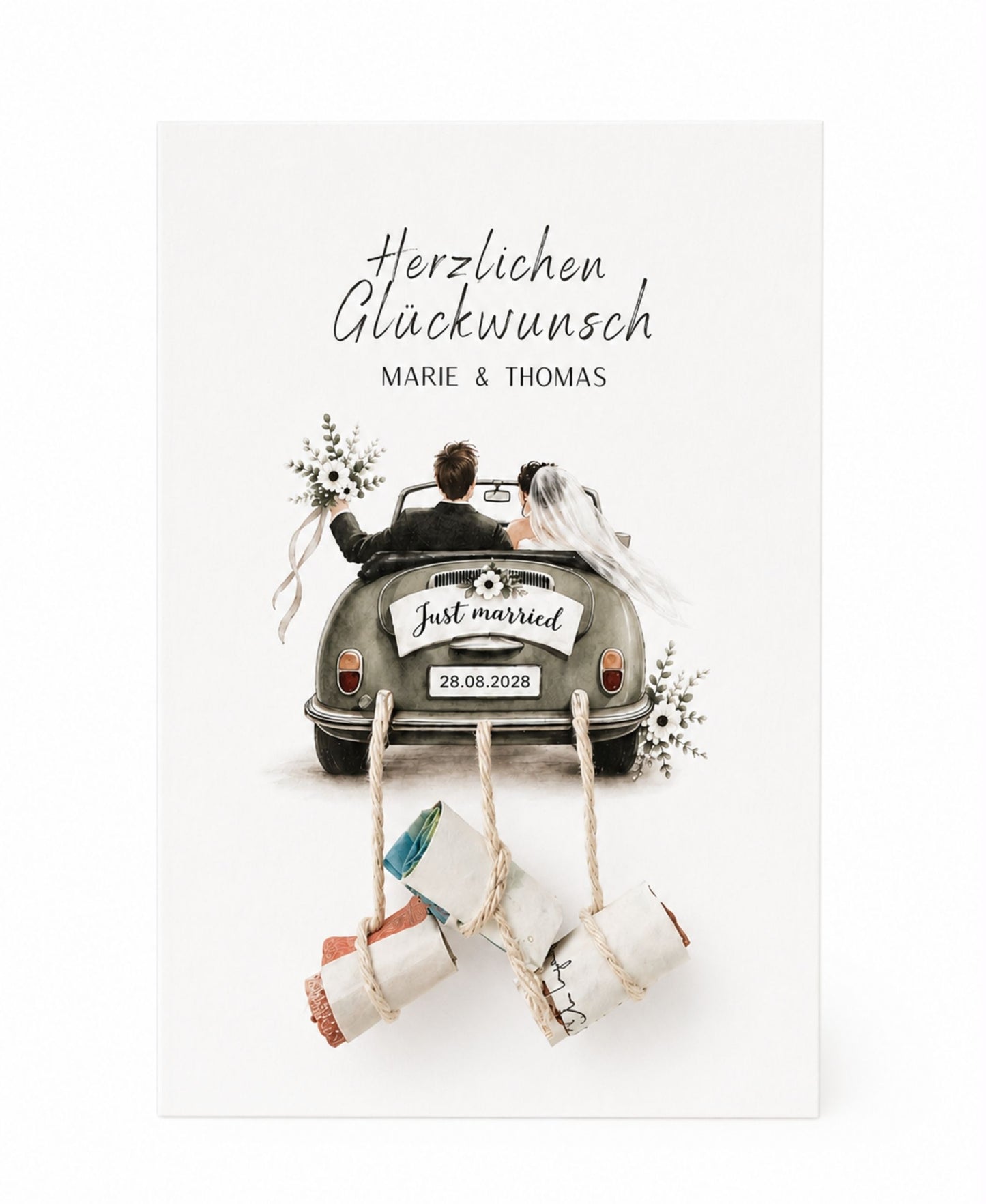 Geldgeschenk Hochzeit personalisiert