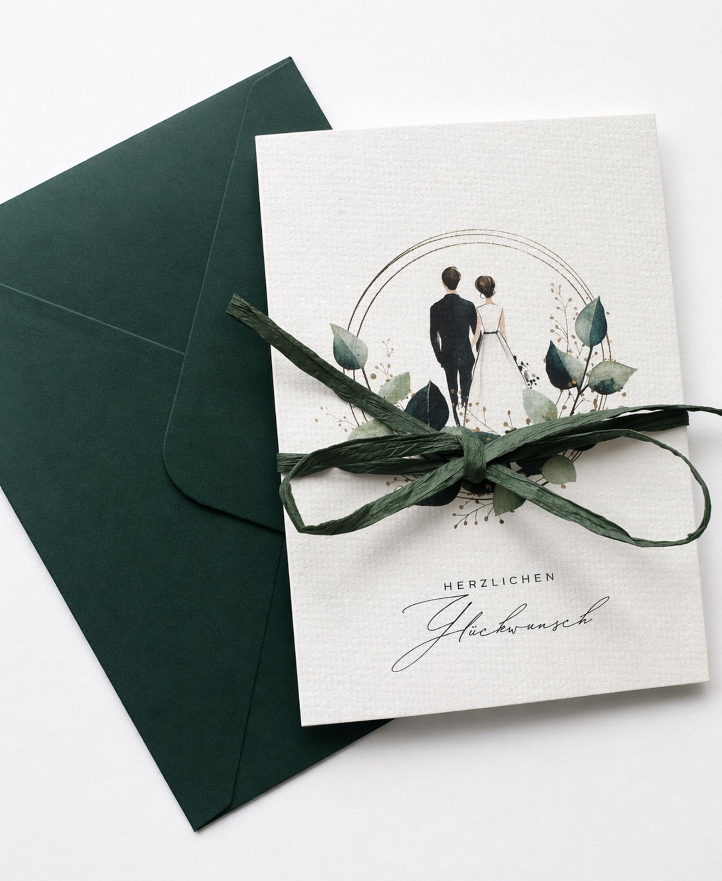 Hochzeitskarte herzlichen Glueckwunsch A6