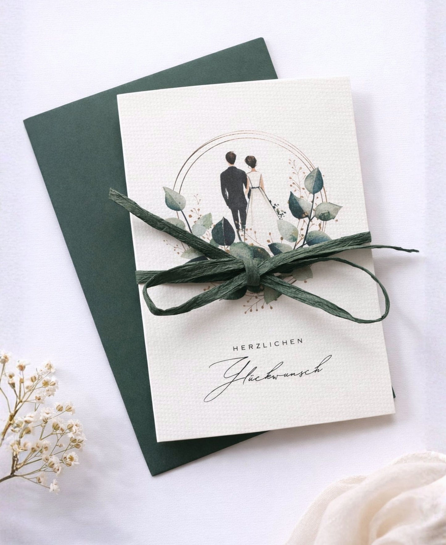 Hochzeitskarte herzlichen Glueckwunsch A6