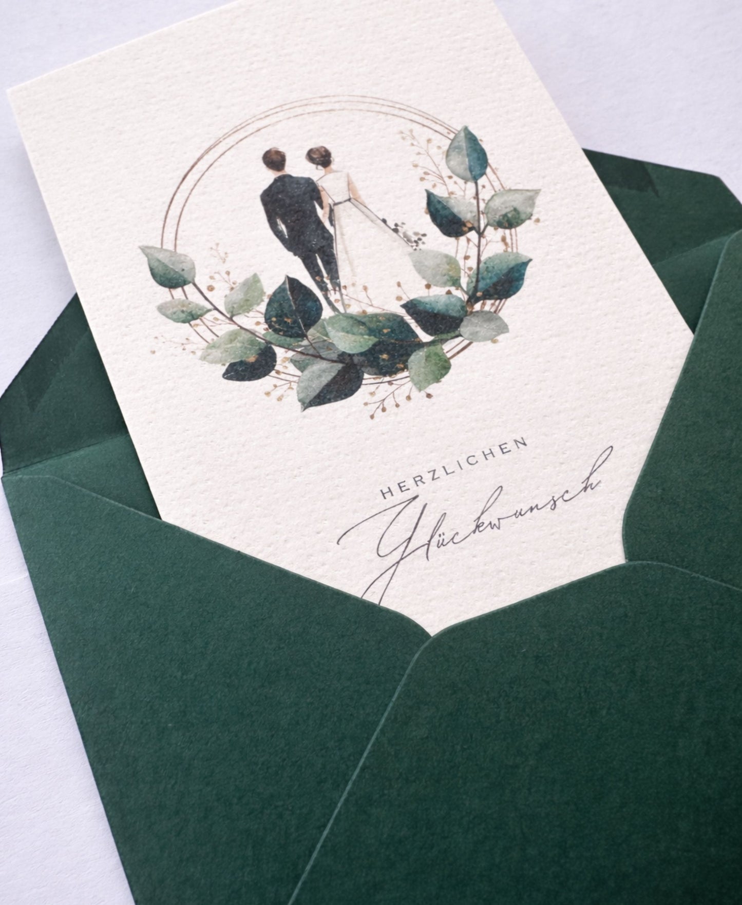 Hochzeitskarte herzlichen Glueckwunsch A6