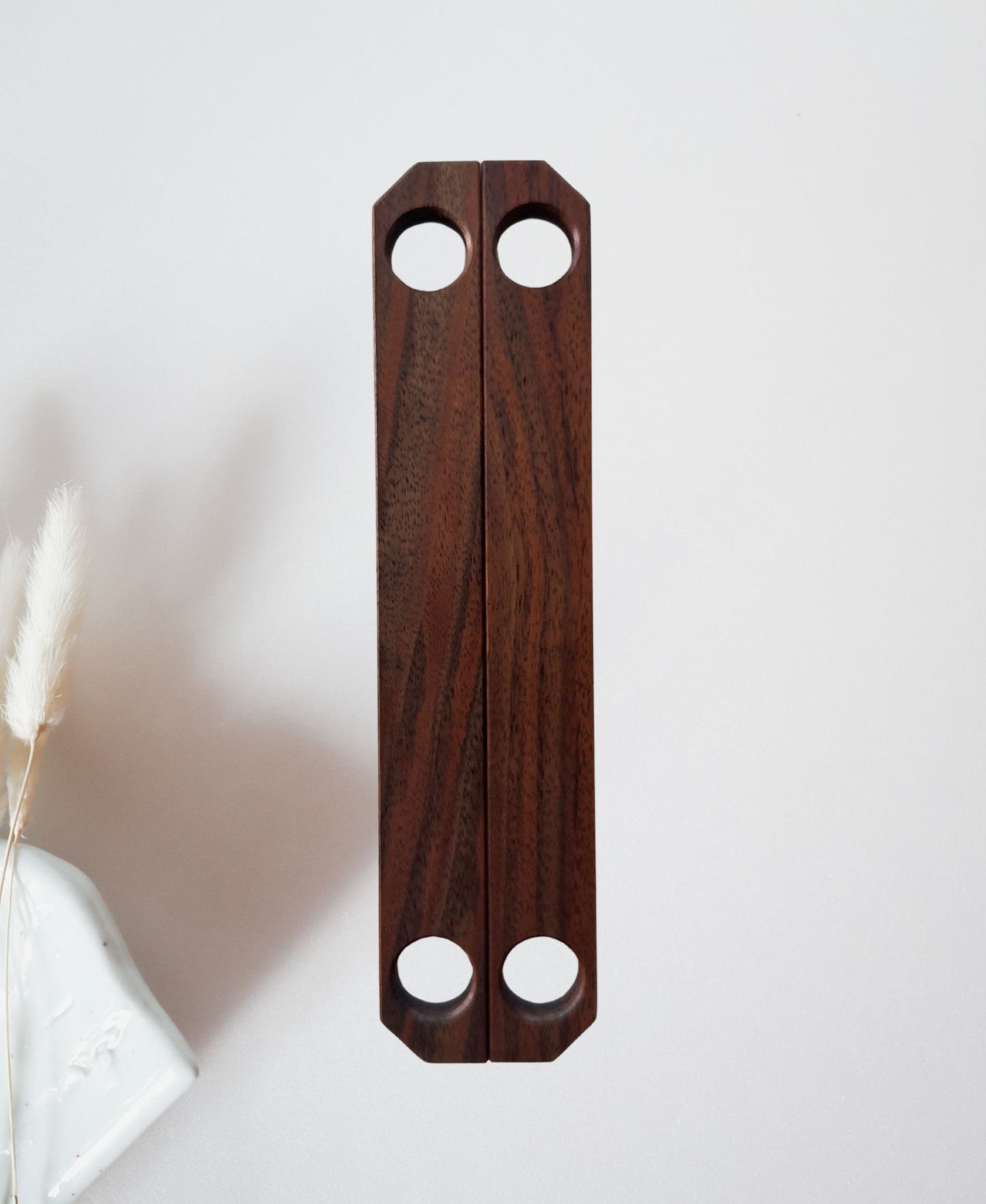 Holzgriffe dunkelbraun Furoshiki Tasche, Patchin