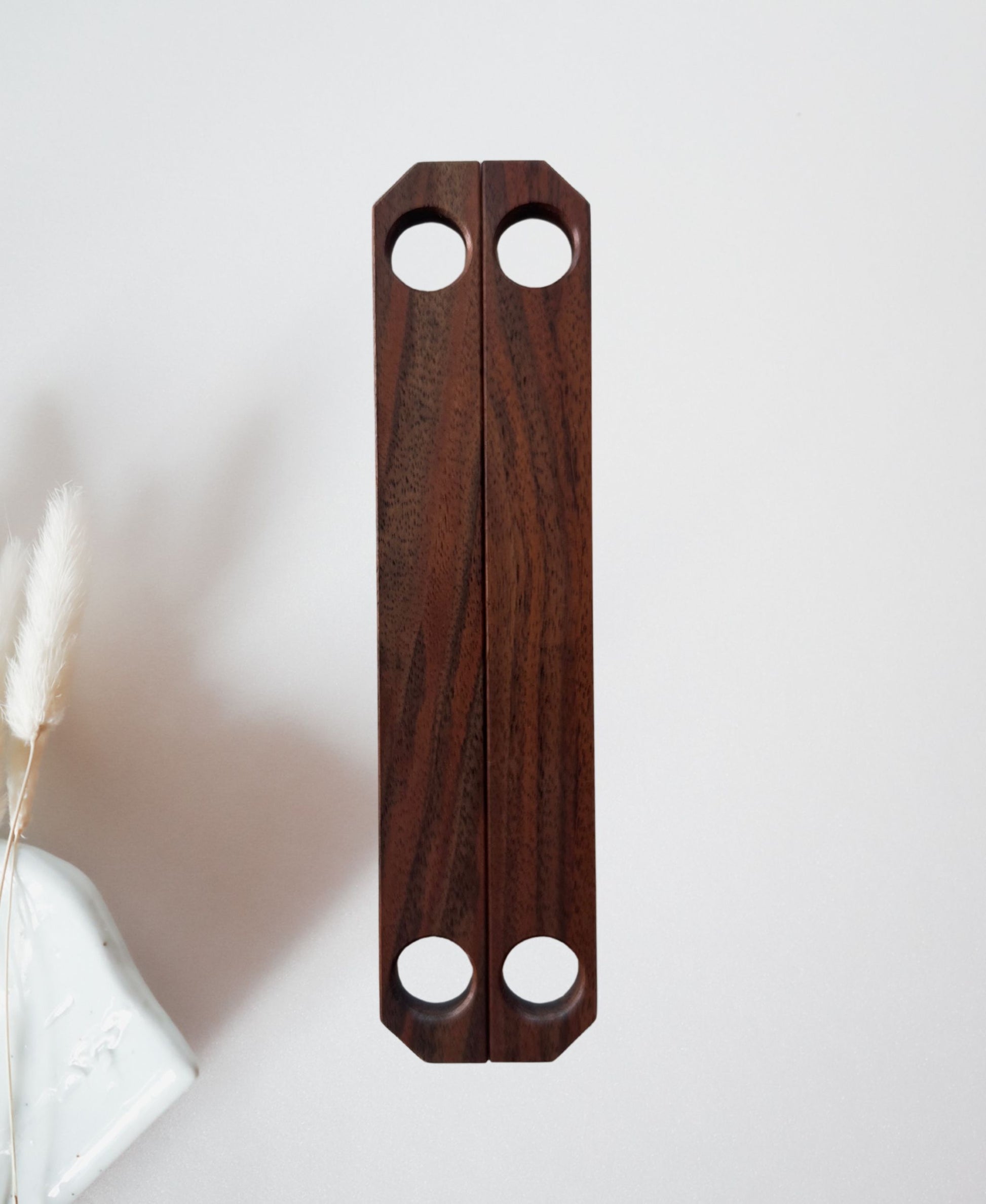 Holzgriffe dunkelbraun Furoshiki Tasche, Patchin