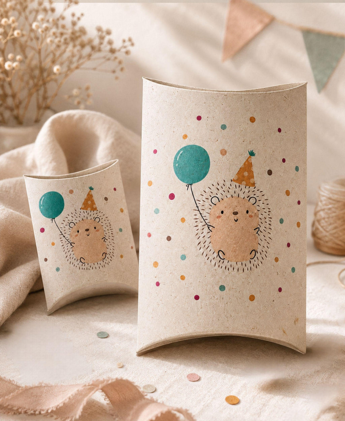 Geschenkbox Einschulung Igel – nachhaltige Papeterie von Papeterre