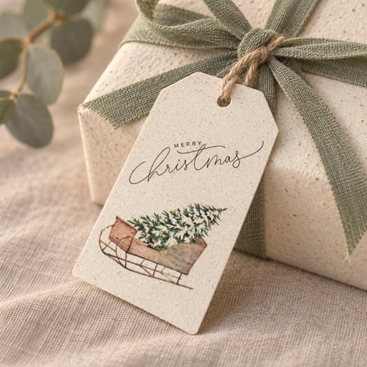Geschenkanhänger 6-er Set Weihnachten mit Saatgut – nachhaltige Papeterie von Papeterre